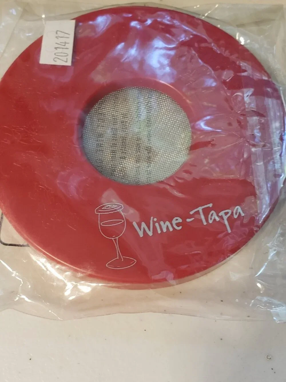 🍷 Wine-Tapa Wine Glass Covers — Red & Navy — NEW